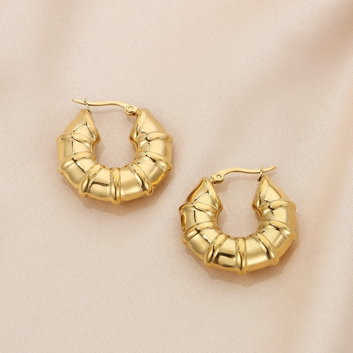 Stainless Steel Hinged Hoop Earrings apparel & accessories