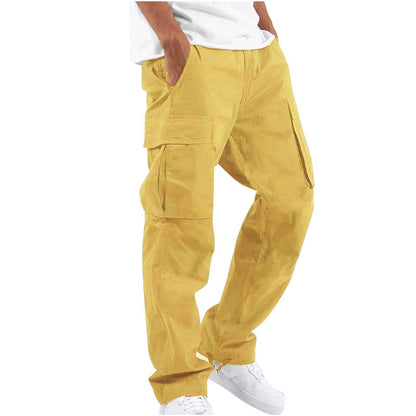 Men's Workwear Drawstring Multi-pocket Casual Pants apparel & accessories