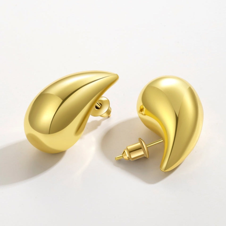 Big Size Water Drop Brass Earrings apparel & accessories