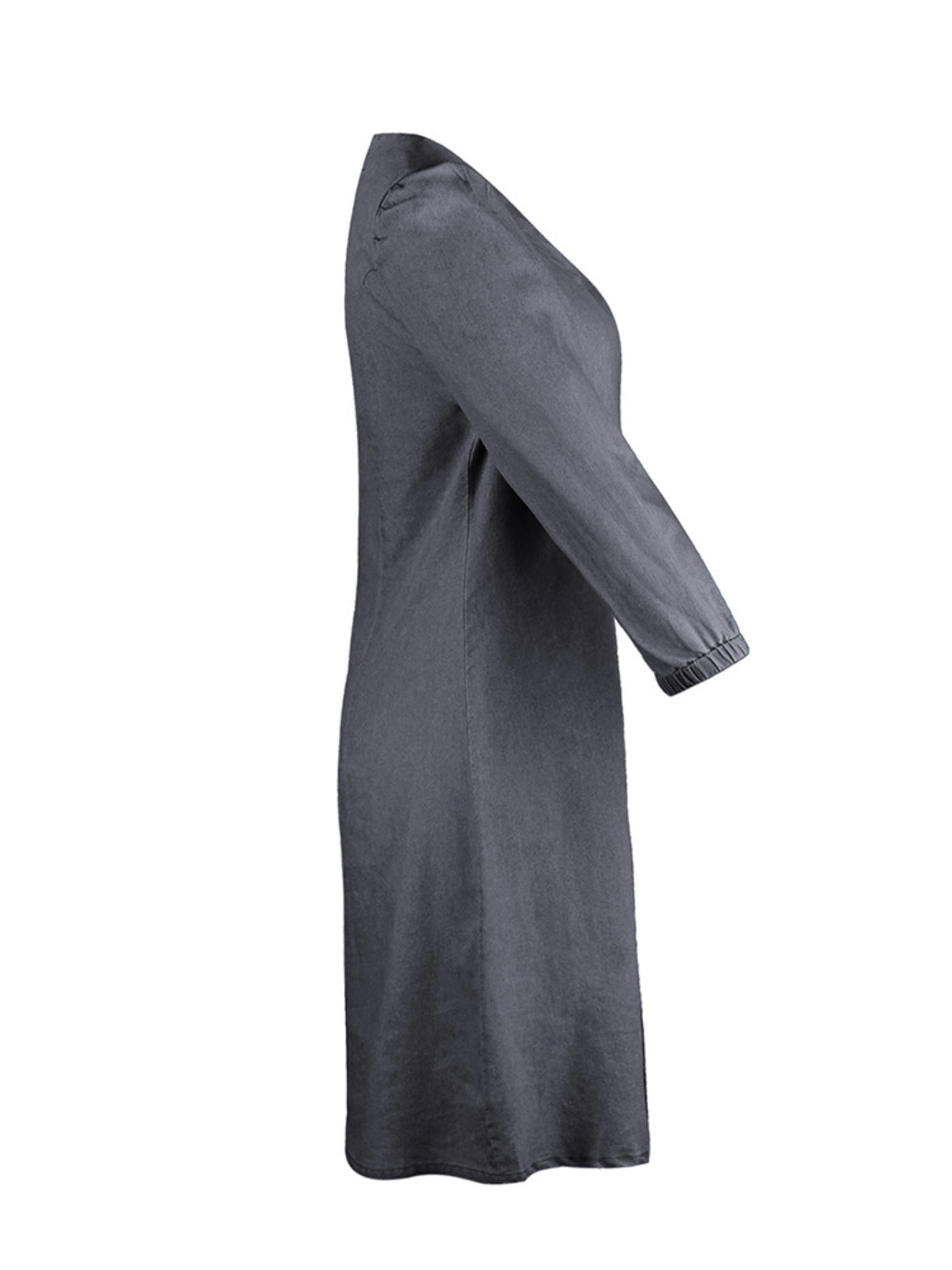 Full Size V-Neck Half Sleeve Dress apparel & accessories