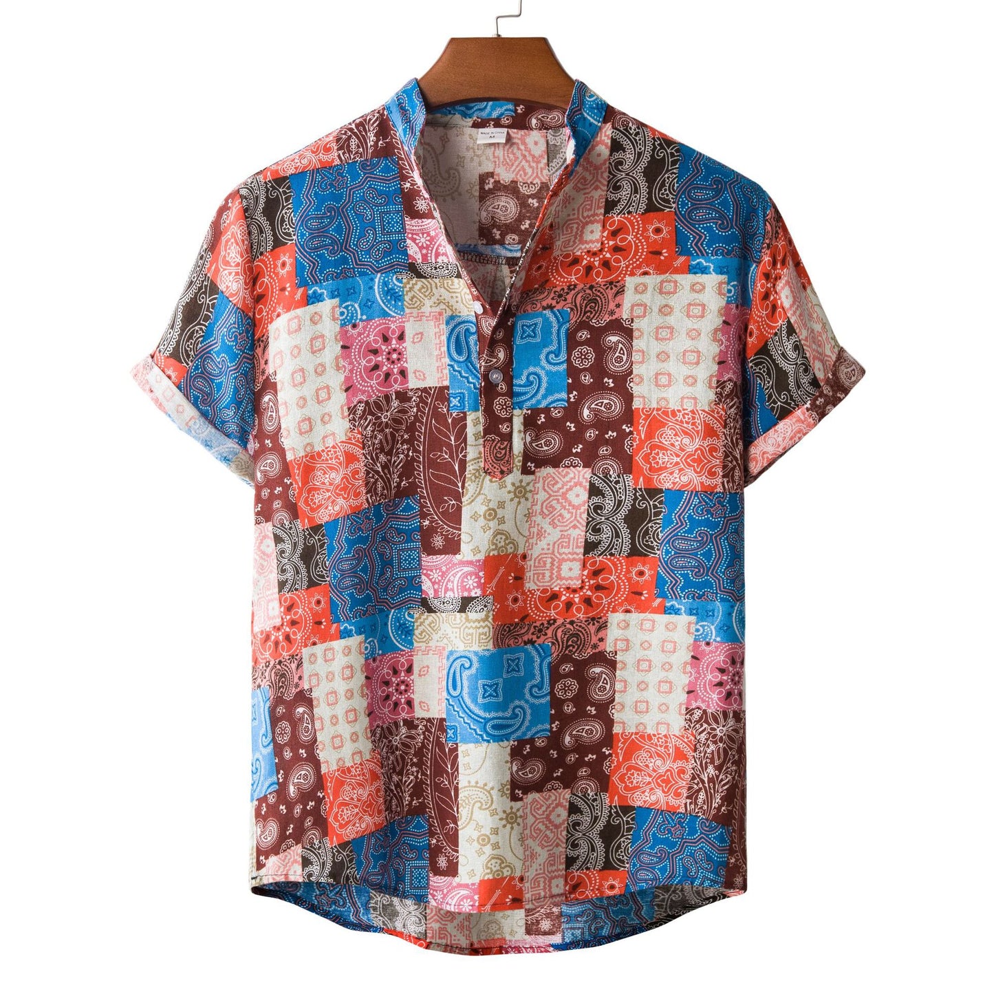 Men's Versatile Casual Linen Floral Shirt apparel & accessories