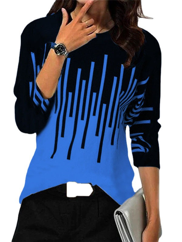 Women's Fashion Casual Print Long-sleeved T-shirt apparel & accessories