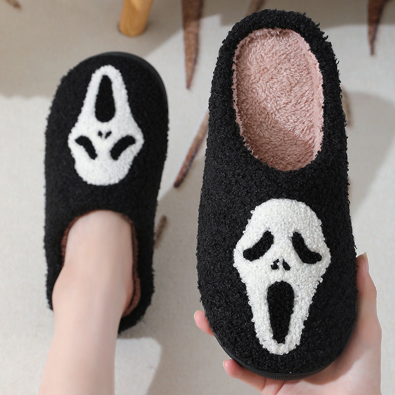 Halloween Skull Cartoon Print Slippers halloween