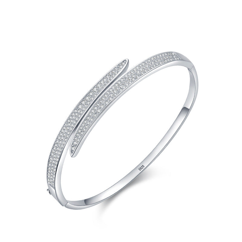 S925 Silver Bracelet For Women Special-interest Design Ins Asymmetric Jewelry