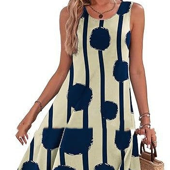 Women's Casual Springsummer Dress Sleeveless apparels & accessories