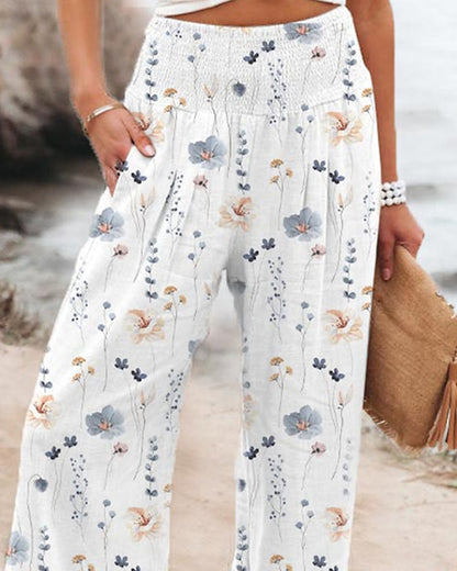 Spring And Summer Leisure Loose-fitting Wide-leg Trousers Women apparel & accessories