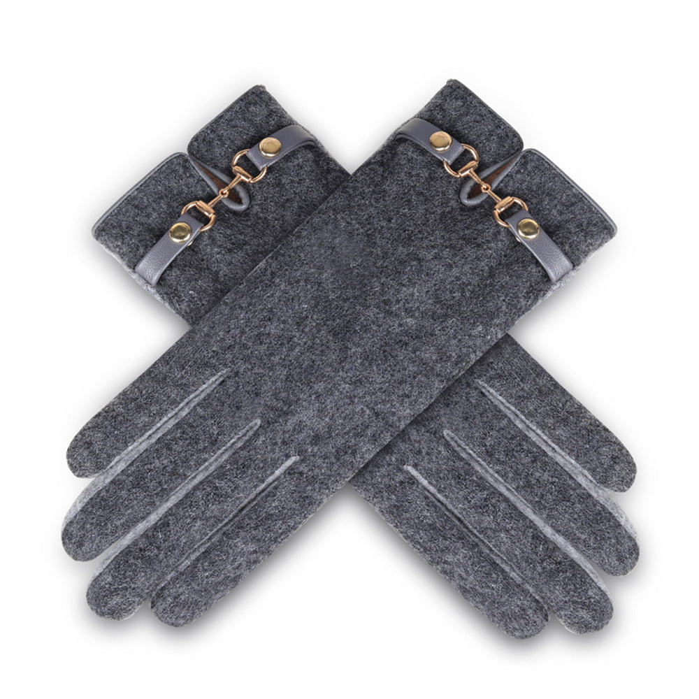 Women's Autumn And Winter Cashmere Gloves apparels & accessories