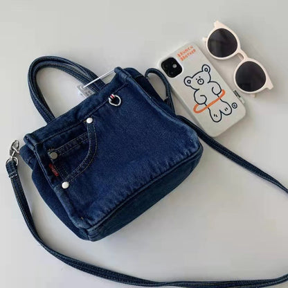 Sophisticated Mini Denim Bag Versatile Portable apparel & accessories