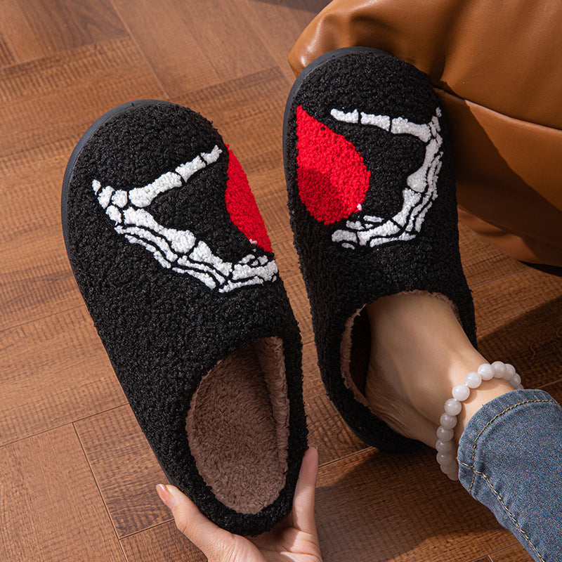 Funny Halloween Love Skull-hand Slippers halloween