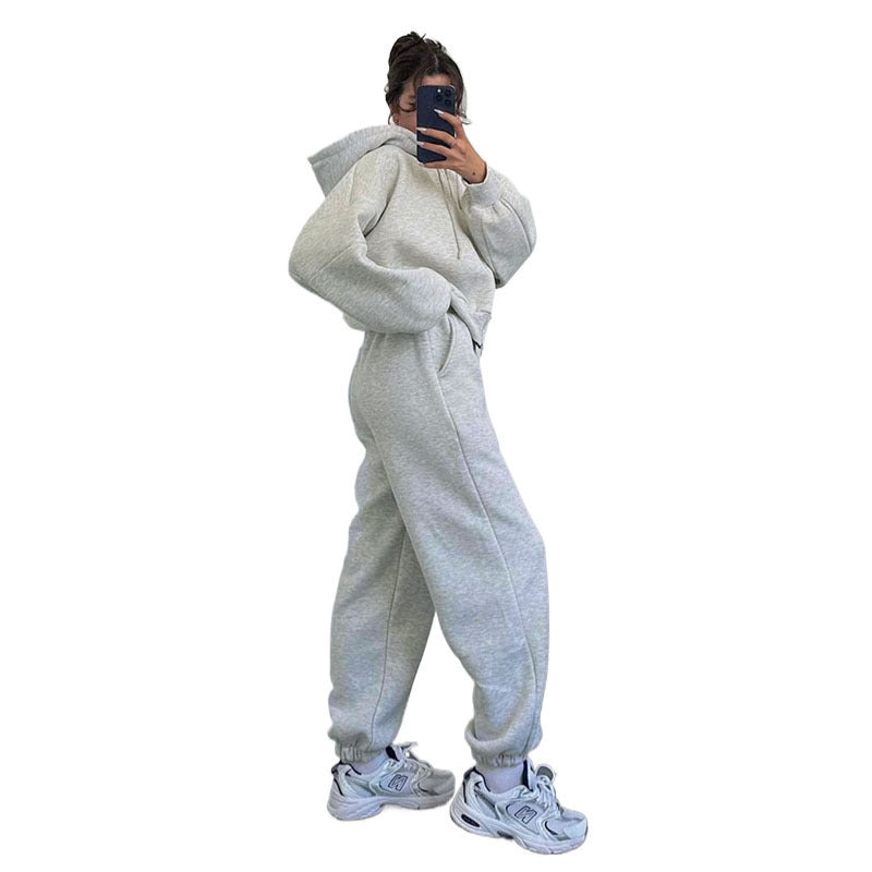 Hooded Cardigan Two-piece Sweatpants Suit apparels & accessories