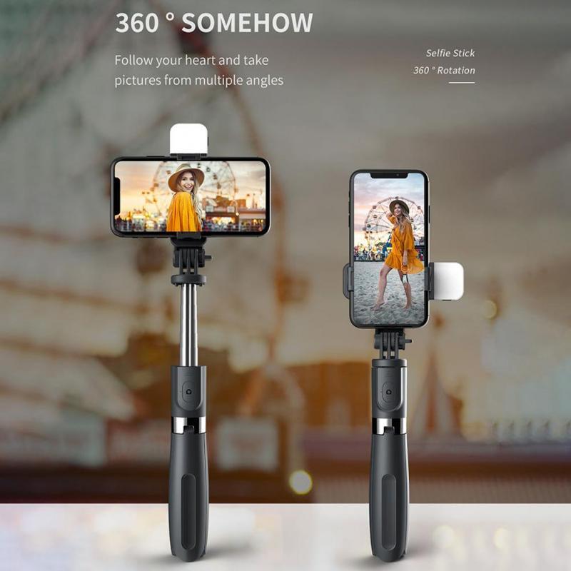 Compatible with Apple, Bluetooth Selfie Stick Mobile Remote Control Tripod HOME