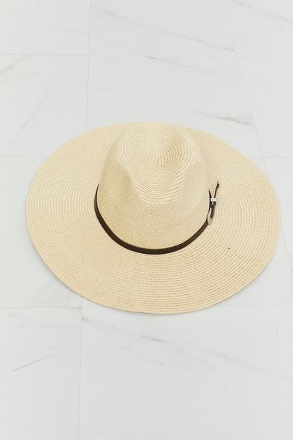 Fame Boho Summer Straw Fedora Hat apparel & accessories