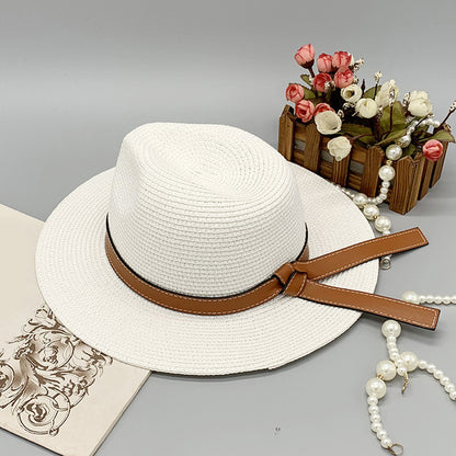 Wide Brim Paper Braided Hat Accessories for women