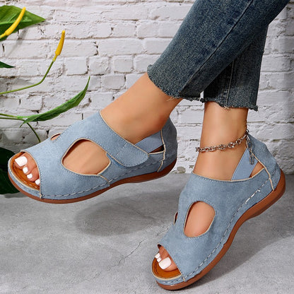 Casual Sandals Summer Shoes For Women Low Heels Velcro Shoes Shoes & Bags