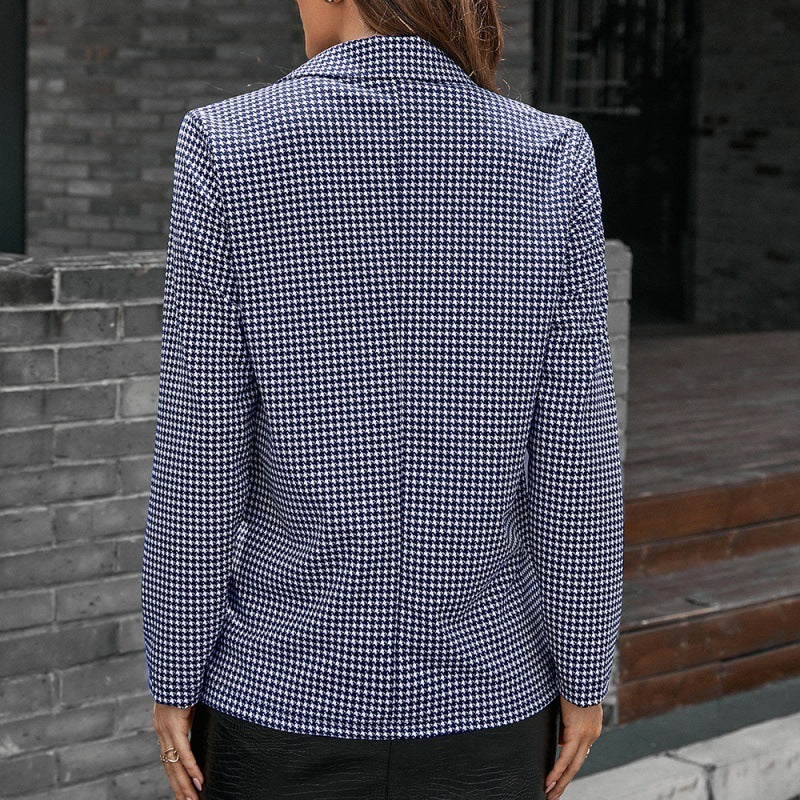 Houndstooth Check Single-breasted Suit apparels & accessories