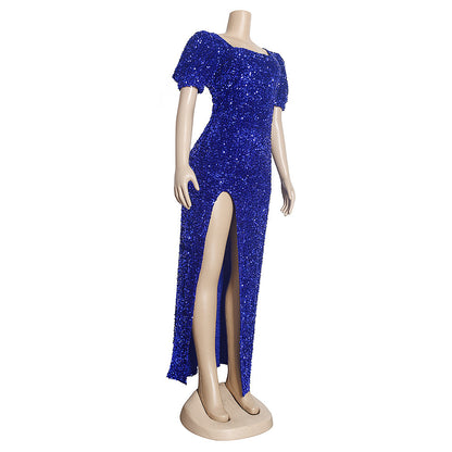 Plus Size Ladies Celebrity Sequin Slim Dress Dresses & Tops