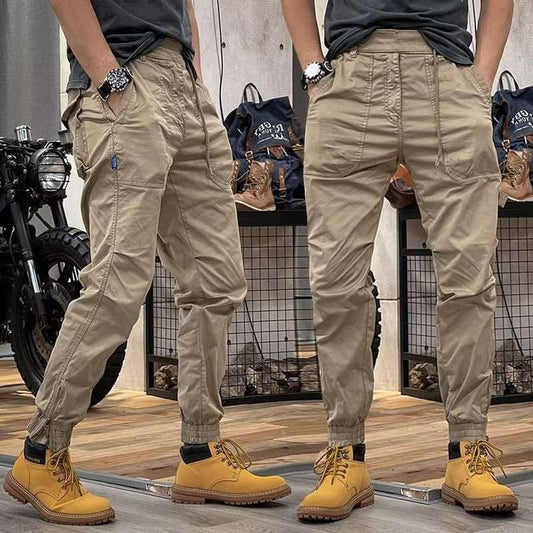 American Ankle-tied Multi-pocket Elastic Waist men's clothing