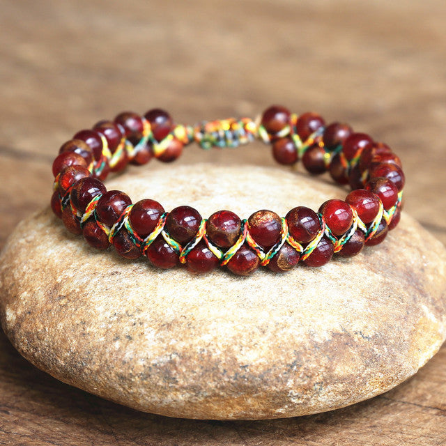 Hand-woven Adjustable Tiger-eye Bracelet Jewelry