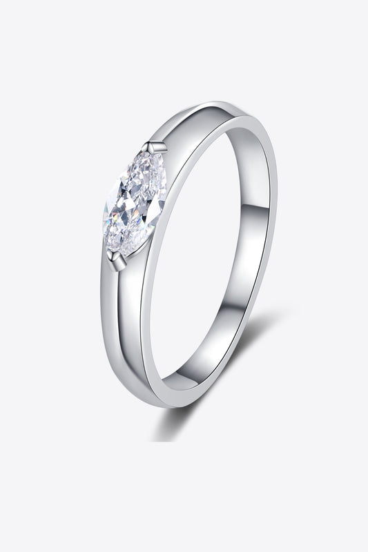 Moissanite Rhodium-Plated Ring apparel & accessories