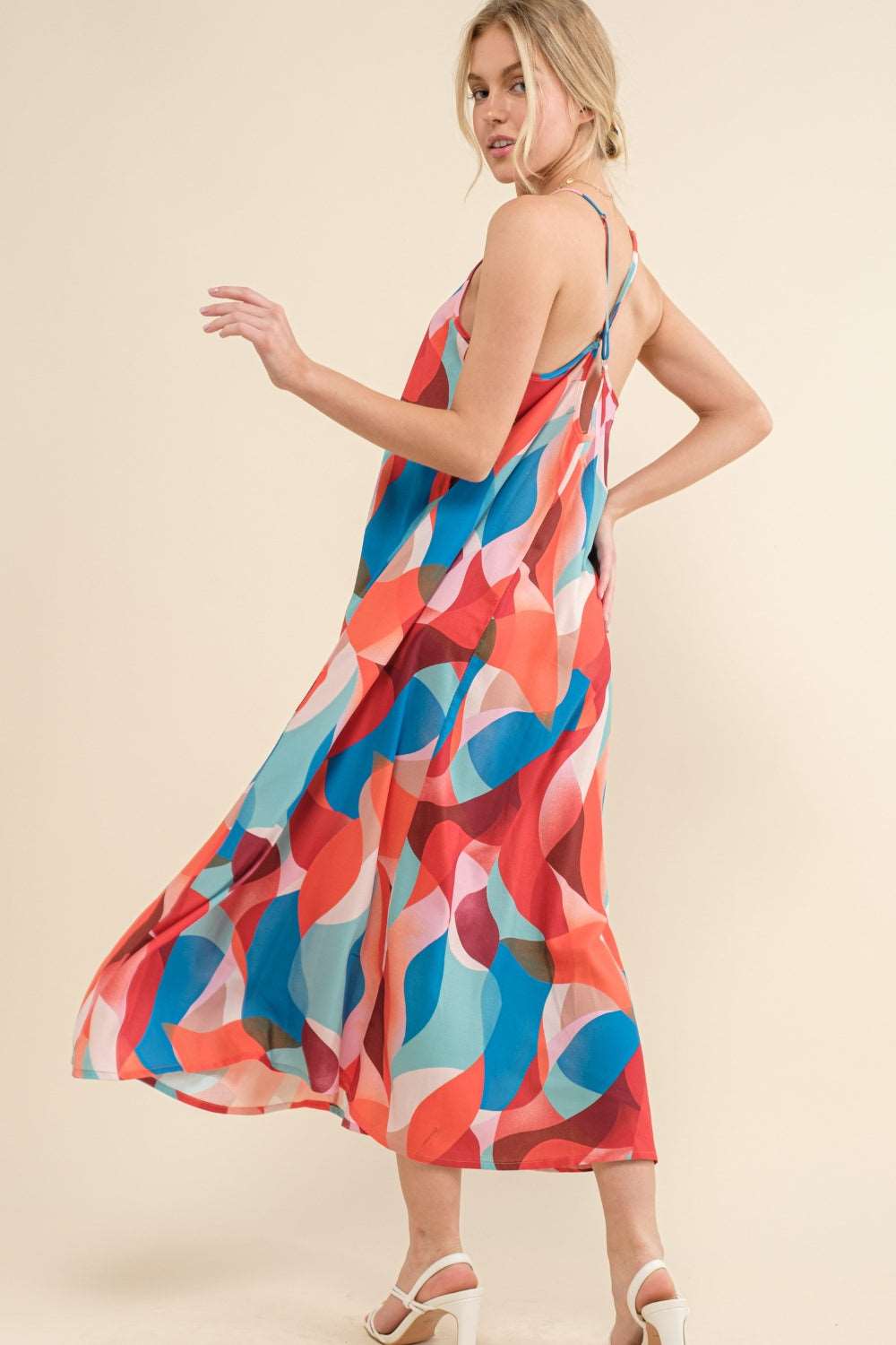 And the Why Printed Crisscross Back Cami Dress Dresses & Tops