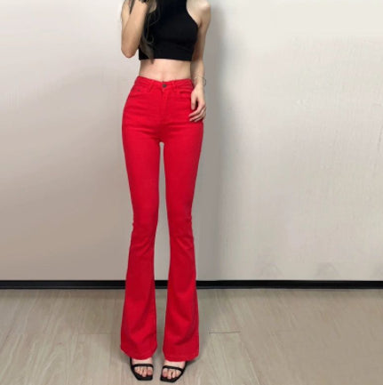 Women's Classic High Waist Slim Denim Horseshoe Pants apparel & accessories