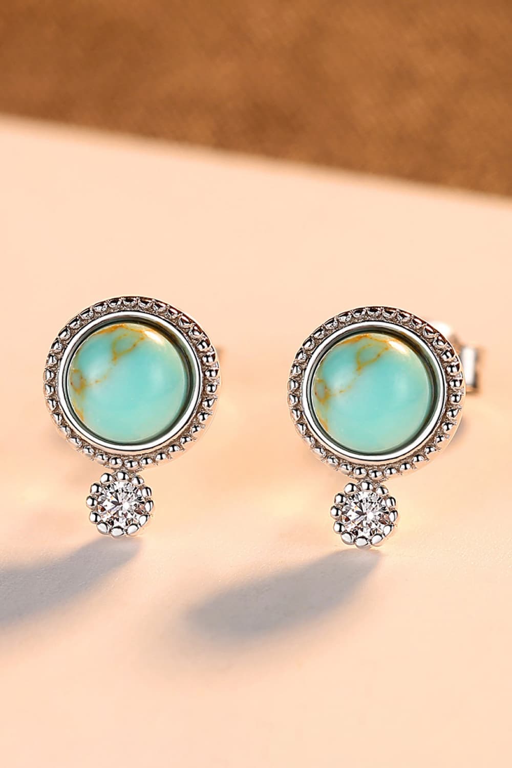 Turquoise Platinum-Plated Earrings apparel & accessories