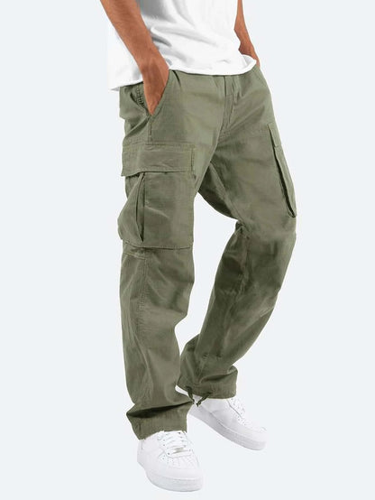 Men's Workwear Drawstring Multi-pocket Casual Pants apparel & accessories