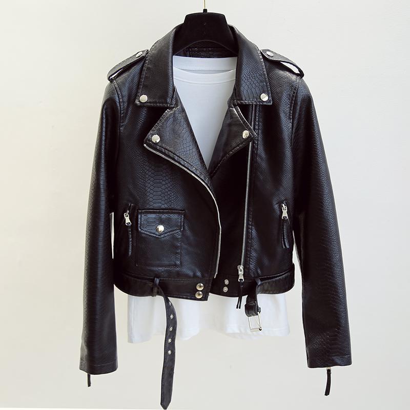 Women's Short Leather Jacket Spring And Autumn apparels & accessories