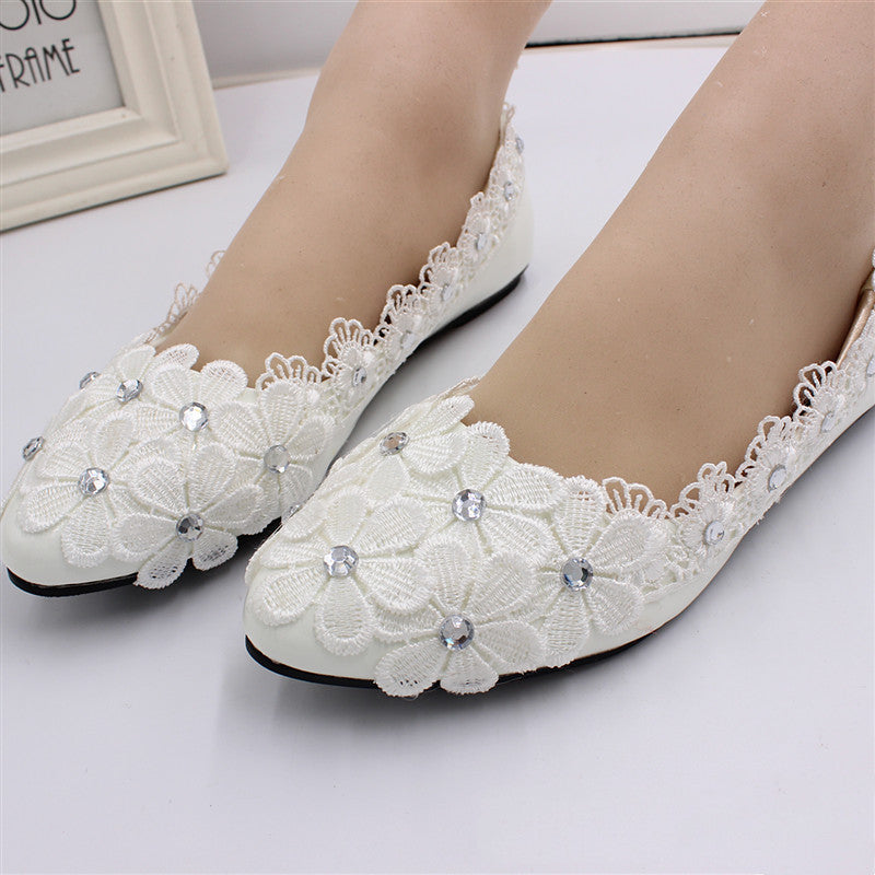 Women's Fashion Simple Lace Flat Shoes Shoes & Bags