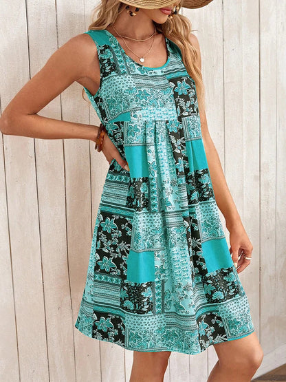 Spring And Summer Women's Clothing Women's Trendy Short Vest Printed Dress apparels & accessories