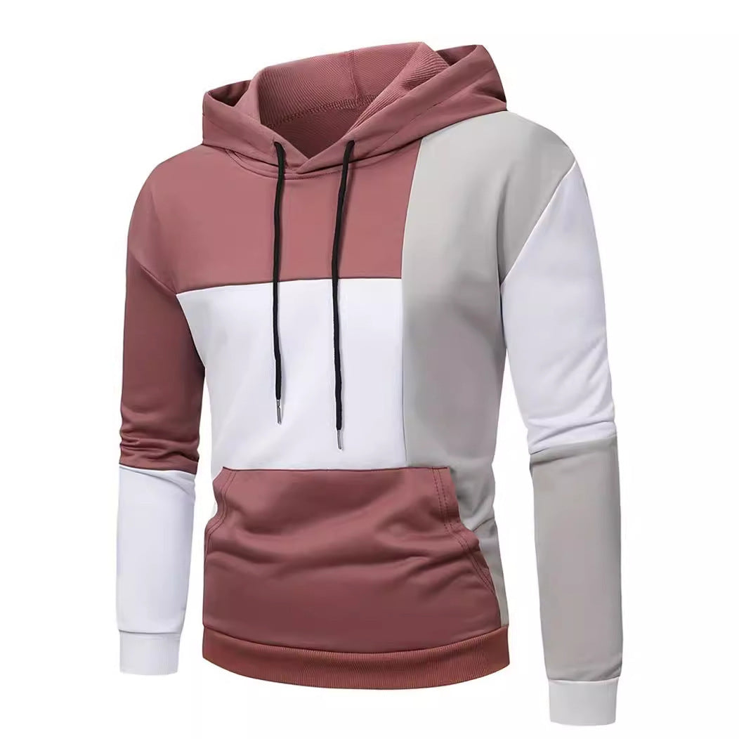 Men's 3D Hooded Sweater With Color Matching Pattern T-Shirt