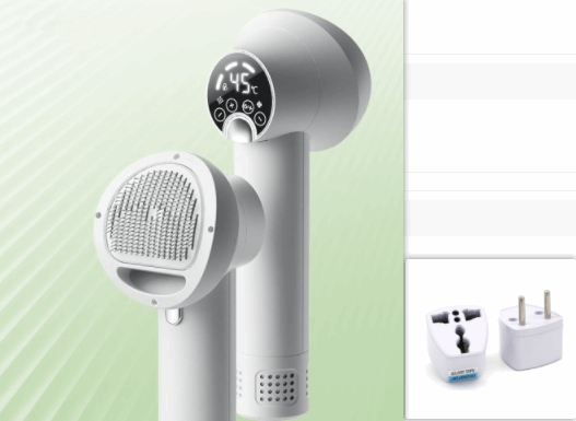 Pet Hair Dryer low & Comb Hair Dryer