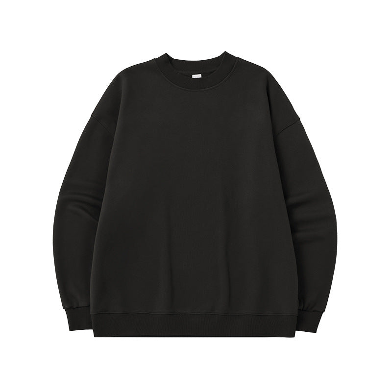 Men's Single-layer Fleece-lined Round Neck Sweater men's clothing