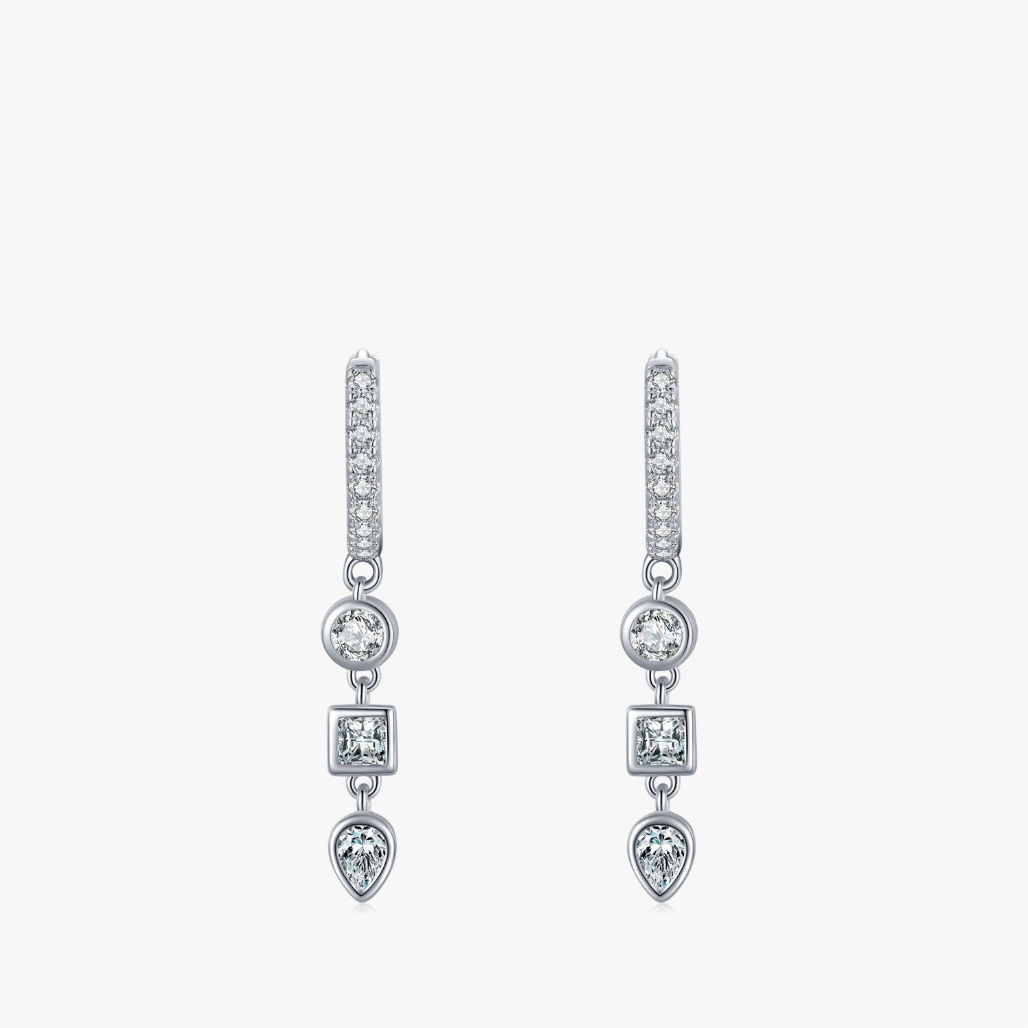 Fashion Geometry Pattern Zircon Earrings 4