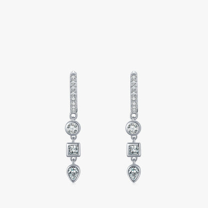 Fashion Geometry Pattern Zircon Earrings 4