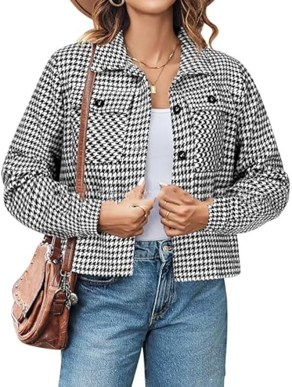 Women's Fashion Short Plaid Jacket apparels & accessories