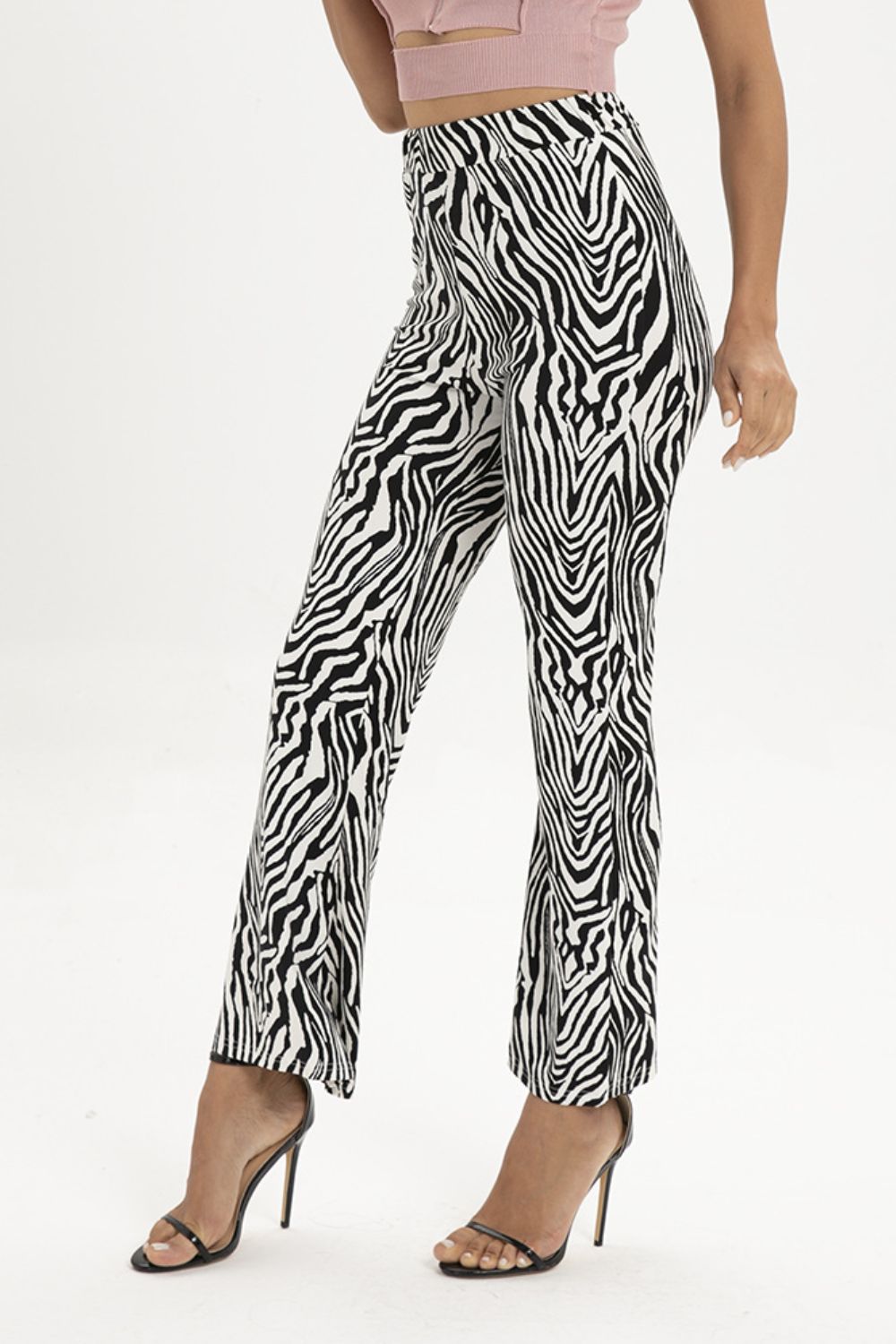 Zebra Print Straight Leg Pants apparel & accessories