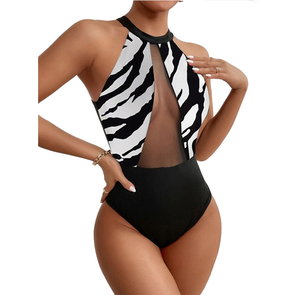 Women's Turtleneck Backless One Piece Swimsuit apparel & accessories