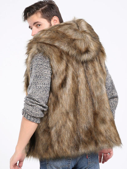 European And American Men's Faux Fur Vest Winter clothes for men