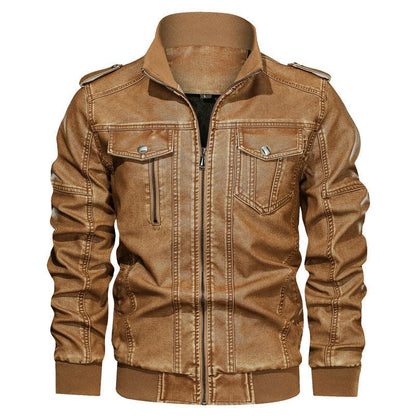 Men's Pu Leather Coat Winter clothes for men