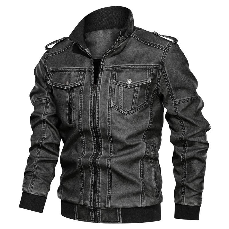 European And American Style Men's Pu Leather Coat Winter clothes for men