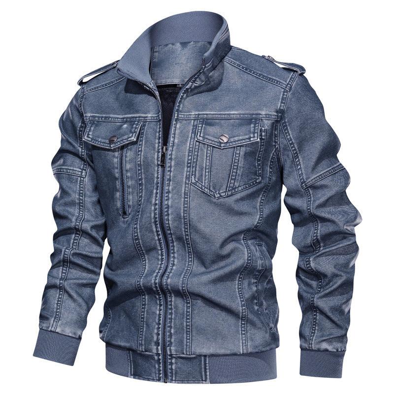 European And American Style Men's Pu Leather Coat Winter clothes for men