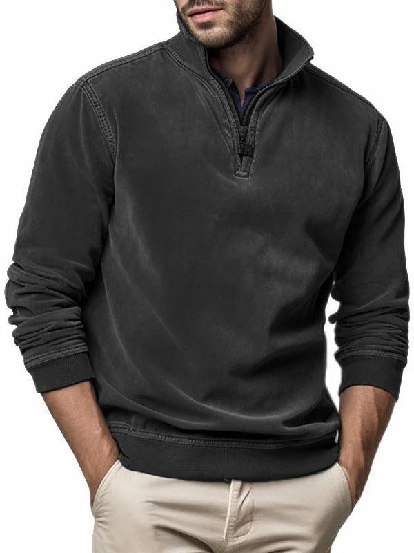 European Half Zip Sweaters With Ethnic Style Winter clothes for men