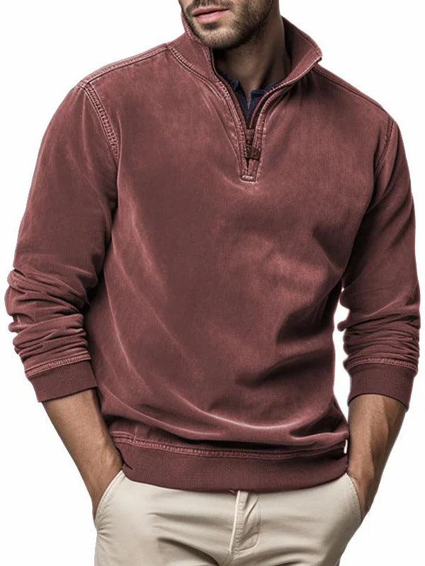 European Half Zip Sweaters With Ethnic Style Winter clothes for men