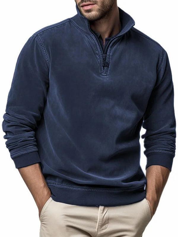 European Half Zip Sweaters With Ethnic Style Winter clothes for men