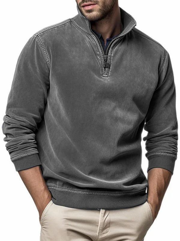 European Half Zip Sweaters With Ethnic Style Winter clothes for men