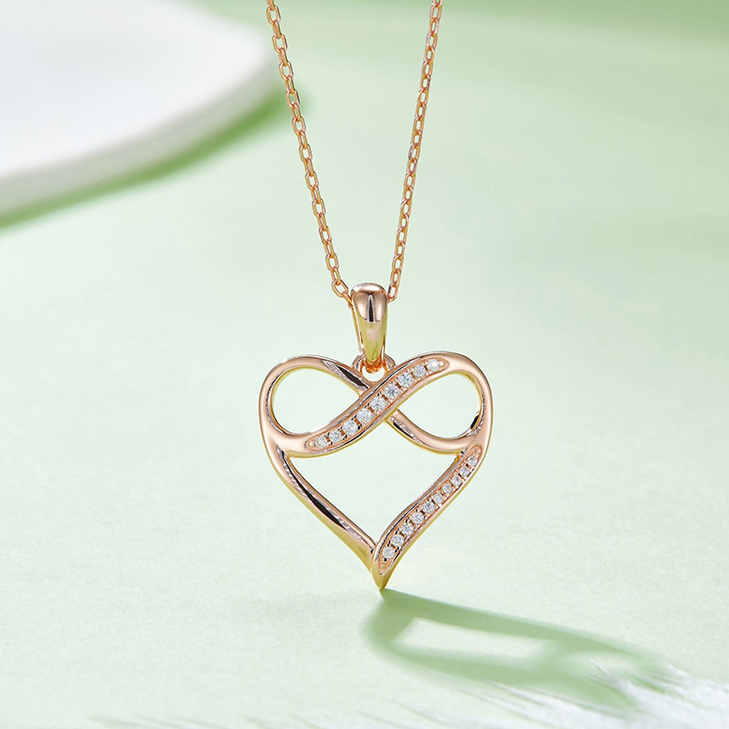 Moissanite 925 Sterling Silver Heart Necklace apparel & accessories