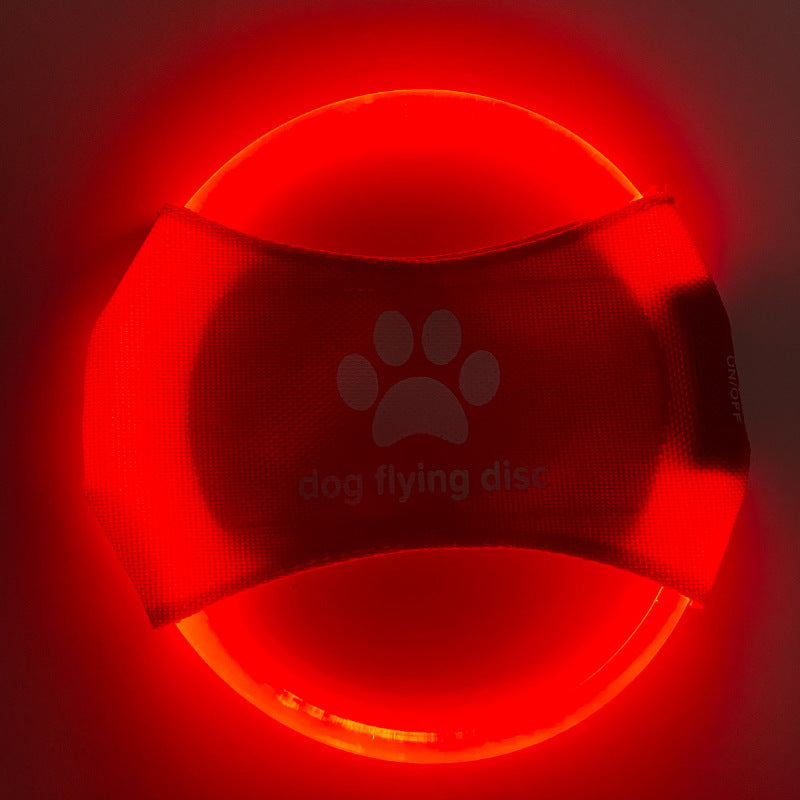 Dog Flying Discs Light Glowing LED LuminousTrainning Interactive Toys Pet Products