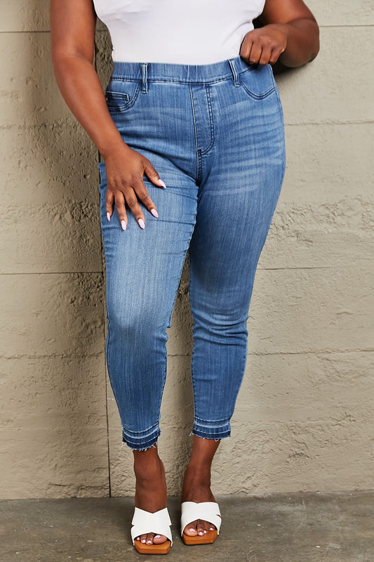 Judy Blue Janavie Full Size High Waisted Pull On Skinny Jeans Bottom wear