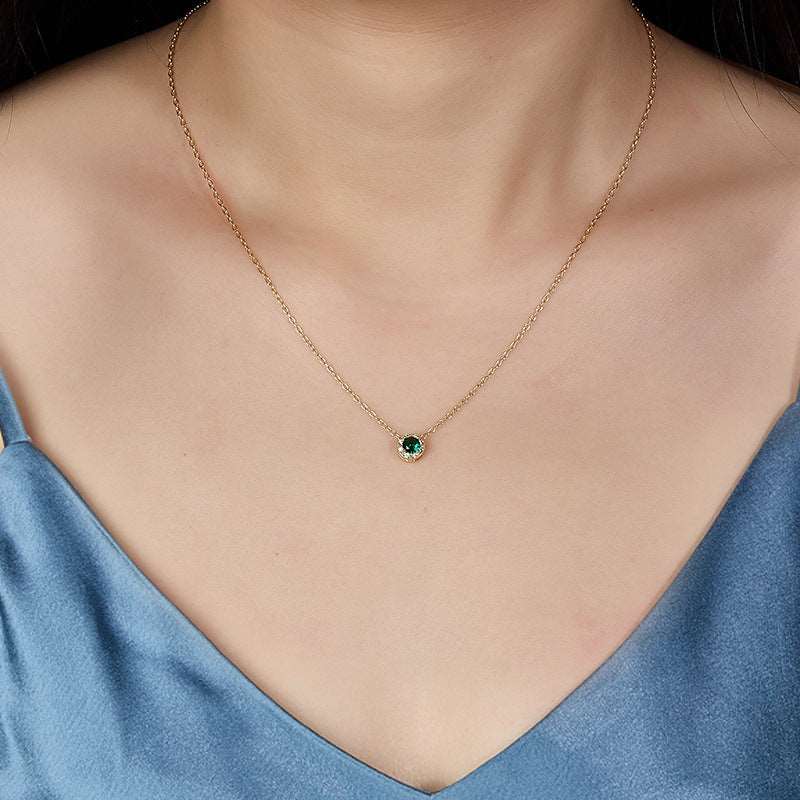 Clavicle Chain Colorful Zircon Exquisite Necklace Jewelry